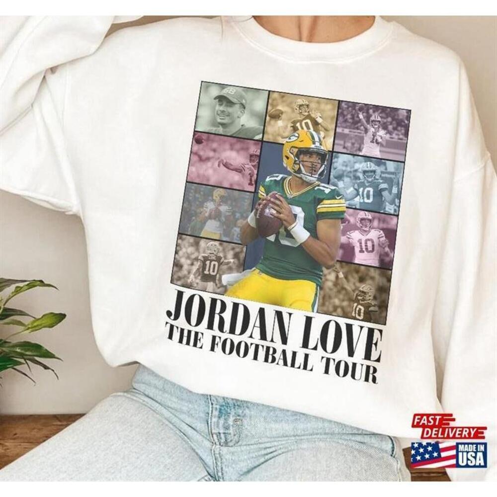 Jordan Love Green Bay FootballShirt90S Bootleg Sweatshirts Hoodie Tshirt